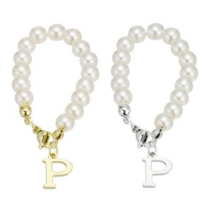 Unique Bargains Identification Handle Letter Charm Accessories Gold & Silver Tone 2 Pcs - 1 of 4