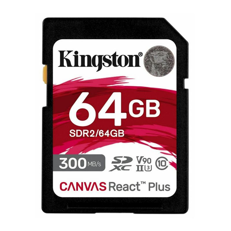 Kingston Canvas React Plus 64GB U3 V90 SD Card, 2 of 4
