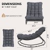 Rocking Papasan Chairs, Outdoor Lounge Chairs with Cushions, Sturdy Metal Frame, Reading Chairs for Adults, Padded Seat for Patio, Garden - 2 of 4