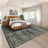 TROPOW 8x10 Washable Rug Vintage Non Slip Oriental Carpet Low Pile Foldable Throw Rugs - 2 of 4