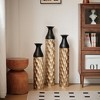NicBex Modern Floor Vases Set of 3, Glazed Metal Center Vase for Dried Flowers,  Large Standing Vase for Living Room Hallway Corner - 2 of 4