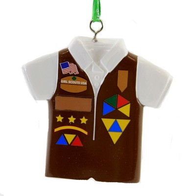 Kurt S. Adler 3.5 Inch Girl Scouts Of Usa Vest Christmas Patches Tree Ornaments