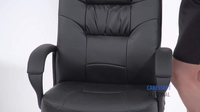 Executive High Back Leatherplus Chair Black - Boss Office Products, 2 of 10, play video