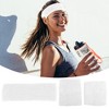 Unique Bargains Stretchy Cotton Blend Sweat Absorbing Sport Headband Wristband White 3 pcs - 2 of 4