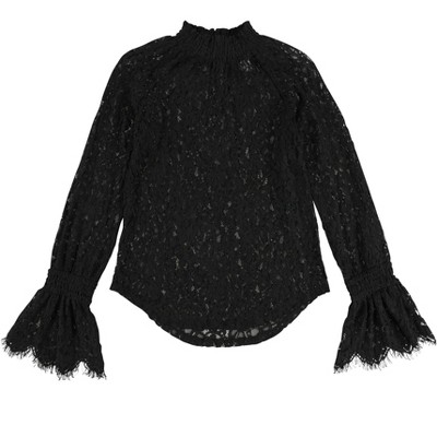 bar III Womens Lace Baby Doll Blouse