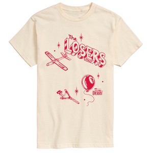 Men's IT: Welcome to Derry Welcome To Derry The Losers Short Sleeve Graphic T-Shirt - Cream - 3X Big and Tall - 1 of 4