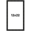 PosterPalooza | 12x22 Thin Barnwood Picture Frame, UV Acrylic, 2 Finishes - Grey and Black - 2 of 4