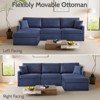 Dyonery 113" Modular Combo Sofa , Modern Convertible L-Shaped Combo Sofa for Living Room, 4-Seater Sofa Set - 3 of 4
