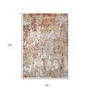 Ivory Red And Gray Abstract Area Rug - 3 of 4
