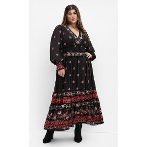 Women's Plus Size Cameron Maxi Dress - black | CITY CHIC - 1 of 4