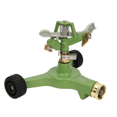 Martha Stewart MTS-WISPR6M Heavy-Duty Metal Impulse Sprinkler | 1390 sq ft Max Coverage | Wheeled Base