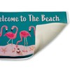 Stupell Industries Flamingo Beach Greetings Printed Plush Bath Mat And Bath Rug, Design By Darlene Seale, 18"X30" - 2 of 4