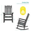 Sonkuki Patio Outdoor 4-Piece Adirondack Rocking Chairs with Big Armrests, Weather Resistant, Easy Installation, Lawn and Backyard - 3 of 4