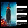 Halloween Pumpkin Witch Ornament Set Festival Outdoor Decoration Light Up Hanging Witch Hat Outdoor Halloween Yard Porch Decor - 3 of 4