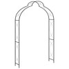 vidaXL Garden Arch Black Powder-coated iron Large Decorative Inlays - 2 of 4