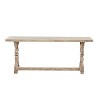 Distressed Farmhouse Wood Bench Brown - Olivia & May - 3 of 4