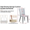 Kumasinova 18.3" Modern PU Dining Chairs Set of 2/4,Ergonomic Kitchen Chairs for Dining Room,Accent Armless Chairs with Metal Legs - 3 of 4