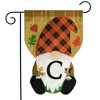Fall Gnome Burlap Monogram Letter C Garden Flag 18" x 12.5" Briarwood Lane - 2 of 4