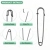 Unique Bargains Durable Sewing Upholstery Spring Lock Blanket Bulk Large Safety Pins 30 Pcs - 2 of 4