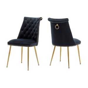 Clihome Velvet Dining Chairs Set of 2 - 1 of 4