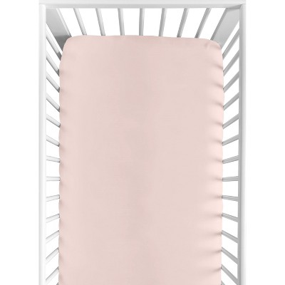 Sweet Jojo Designs Girl Baby Fitted Crib Sheet Desert Sun Collection Solid Blush Pink