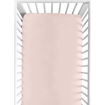 Sweet Jojo Designs Girl Baby Fitted Crib Sheet Desert Sun Collection Solid Blush Pink