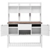 Garden Potting Bench with Hutch, 50.2" Fir Wood Gardening Workstation with Adjustable Shelves, Outdoor Planting Table for Backyard Balcony - 2 of 4