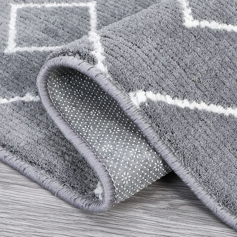 Area Rug Geometric Rug for Living Room Ultra Soft Fluffy Carpet Thick Plush Shaggy Rug, 5 of 9