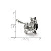 Black Bow Jewelry Sterling Silver American Shorthair Cat Bead Charm - 3 of 4