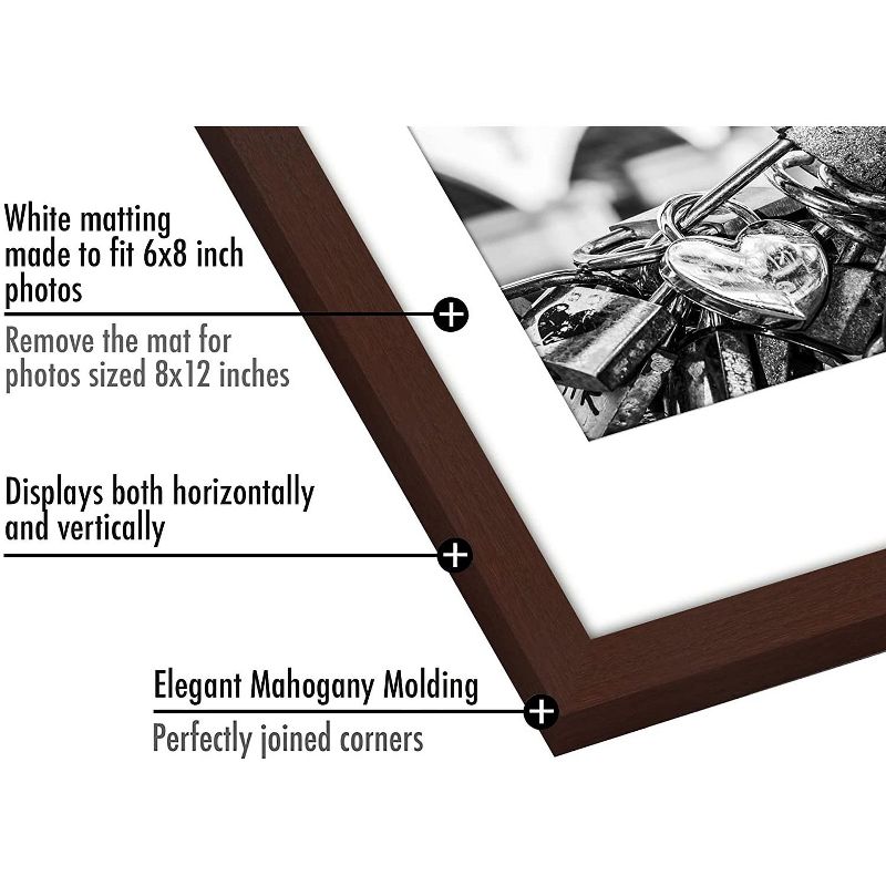 Americanflat Picture Frame with plexiglass - Hanging Hardware For Horizontal and Vertical Display, 4 of 5