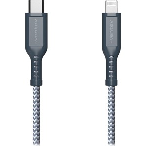 Ventev Braided Usb C To Apple Lightning High Speed 6 Foot Cable Gray - 1 of 2
