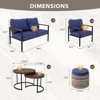 EAGLE PEAK Sunset Dune 6 Piece Collection Modern Outdoor Furniture Set, Patio Wicker Lounge Wood Grain - 2 of 4