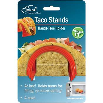 Jokari Taco Holder Server Set, Plastic Stands for Soft or Hard Shell Tacos to Fill and Serve