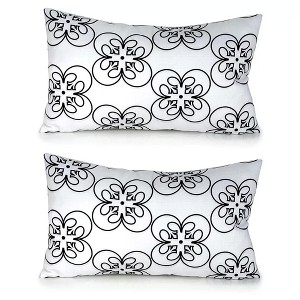 Seven20 Star Wars White Lumbar Pillow | Black Rebel Insignia | 15 x 24 Inches | Set of 2 - 1 of 4