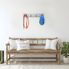 24" Galvanized Rail with Real Burnt Wood Knobs - InPlace: Wall Mounted Coat & Knob Rack, EZ Anchors Included - 4 of 4