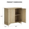 Fluted Buffet Sideboard Cabinet with Storage, Kitchen Storage Cabinet with Adjustable Shelves - 2 of 4