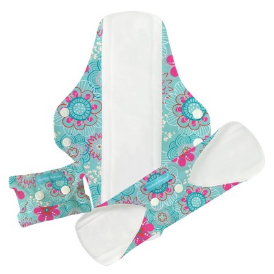 Charlie Banana Feminine Pads Super Plus Absorbency - Floridana - 3pk