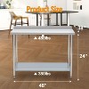 48x24 Stainless Steel Prep Table with Backsplash, NSF Commercial Work Table with Large Undershelf & Adjustable Feet for Restaurant, Home & Hotel - 3 of 4