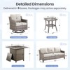 Buenhomino 6 Pieces Wicker Outdoor Patio Furniture Set Conversation Sofa Couch with a Fire Pit Table, Swivel Chairs and Cushions - 3 of 4