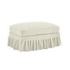 GlasFlength Ottomans and Benches Bedroom Bench Piano Bench Dining Bench Upholstered Bench for Living Room, White, 35.4"*22.2"*19.3" - 4 of 4