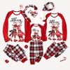 PATPAT Matching Family Christmas Pajamas Red Reindeer Print Long Sleeve Holiday for Family Couples - 2 of 4