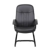 Executive Leather Budget Guest Chair Black - Boss Office Products: Metal Frame, Padded, Fixed Arms, Spot Clean - image 4 of 4