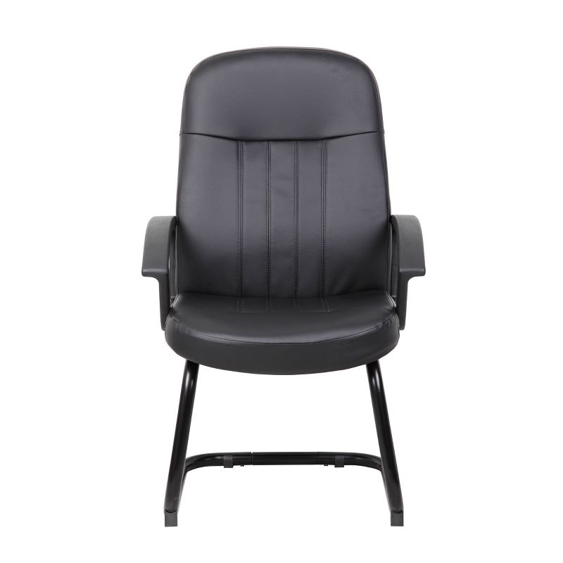 Executive Leather Budget Guest Chair Black - Boss Office Products, 5 of 8
