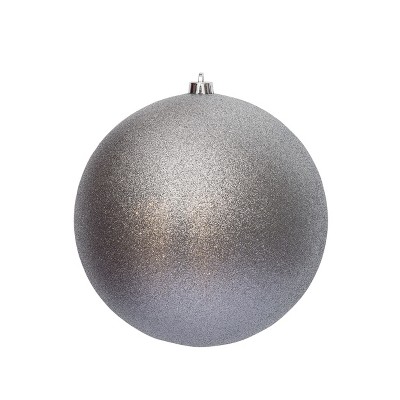 Season's Designs Christmas Tree 10" Silver Glitter Shatterproof Seamless
