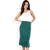 Anna-Kaci Women's Satin Midi Skirt With A-Line Silhouette And Elastic Waistband - 2 of 4