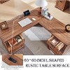 SinCiDo Farmhouse 60" L Shaped Corner Desk, Wooden Executive Office Desk w/ Charging Station, File Drawer & Storage Cabinet - 3 of 4