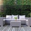 PexFix 72 in. x 47 in. Outdoor Privacy Rectangle Screen Galvanized Steel Panel Divider in Black - 2 of 4
