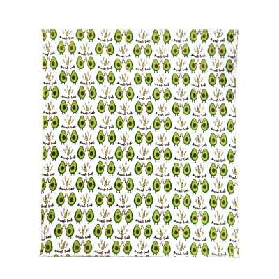 60"x70" Oversized Avocado Toast Printed Plush Throw Blanket