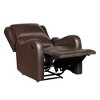 Faux Leather Glider Recliner Chair, 1-Piece, Solid Wood Frame, Comfortable Living Room Seating - 4 of 4