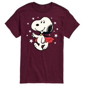 Men's - Peanuts - Snoopy Vampire Stars Glow In The Dark Short Sleeve Graphic T-Shirt - 1 of 4